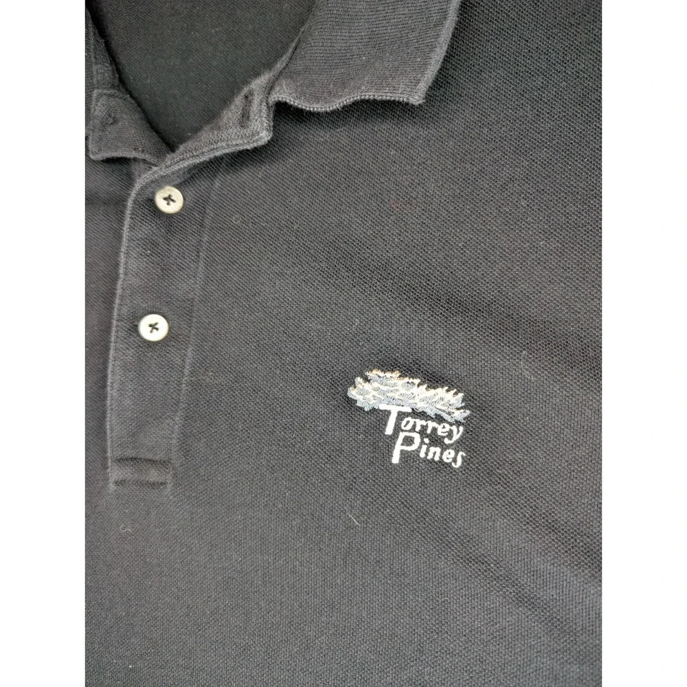 Polo Golf Ralph Lauren Mens XXL Polo Shirt Black Torrey Pines Logo White Pony‎